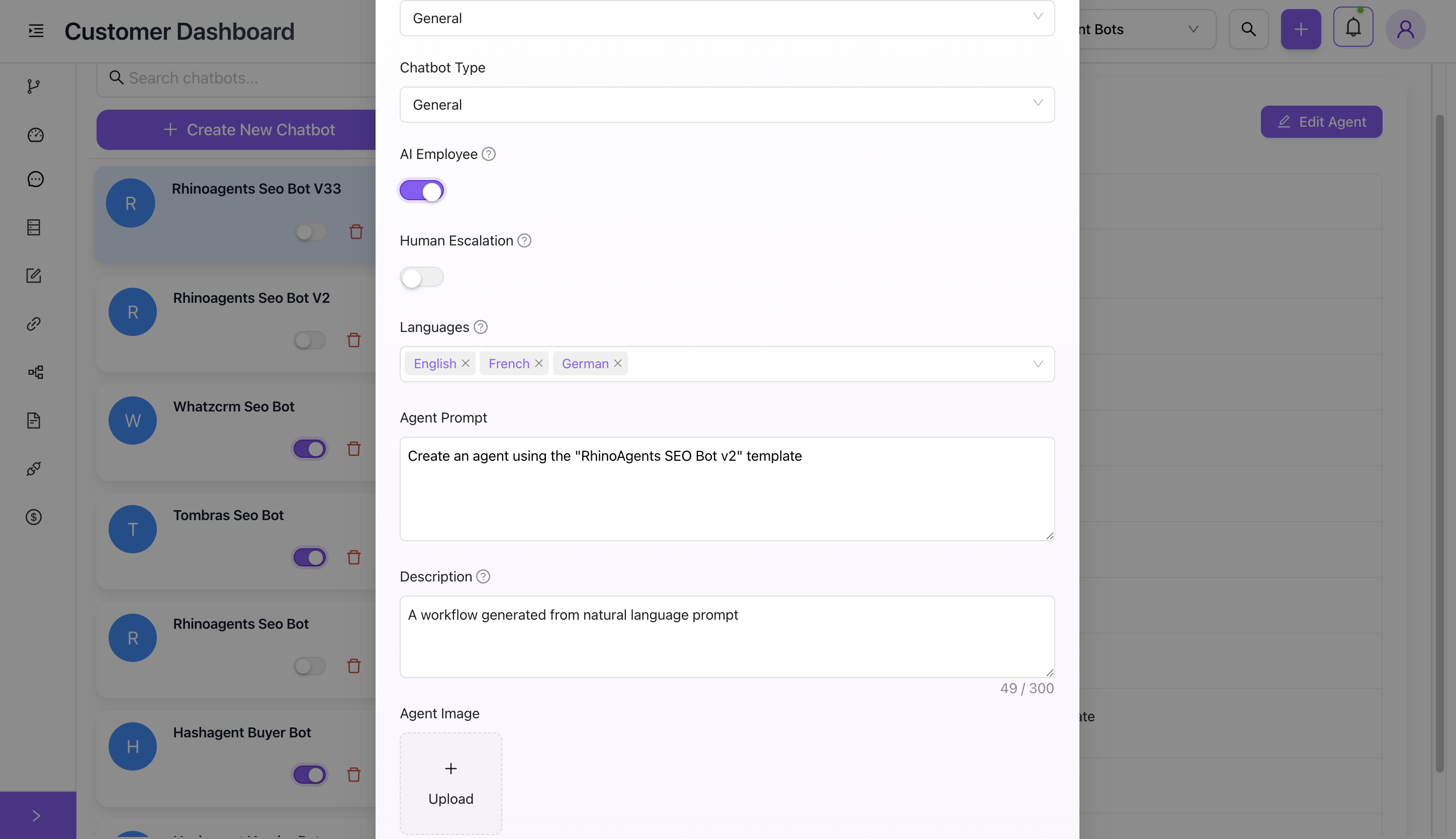 Language Selector in Config